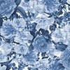 Blank Quilting English Blue and White Flower Collage Blue