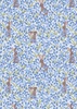 Lewis and Irene Fabrics Bluebell Wood Reloved Hare Blue