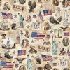 QT Fabrics American Spirit Patriotic Vignette Tan