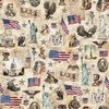 QT Fabrics American Spirit Patriotic Vignette Tan