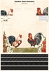 Wilmington Prints Garden Gate Roosters Apron Panel