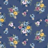 Clothworks Violetta Tossed Flowers Denim