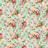 Henry Glass Serene Garden Master Floral Aqua