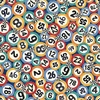 QT Fabrics Turbo Tykes Numbers Navy