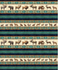 QT Fabrics Enchanted Forest Animal Stripe Navy