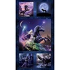 Clothworks Unicorn Magic Panel Navy Blue