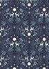 Lewis and Irene Fabrics A Winter's Moon  Stag Midnight Blue with Pearl