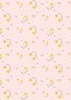 Lewis and Irene Fabrics Joys of Spring Daffodil Delight Pastel Pink