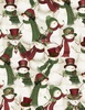 Wilmington Prints Woodland Snowmen Packed Snowmen Cream
