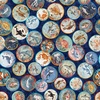QT Fabrics Deep Sea Dazzle Undersea Medallions Navy