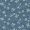 Clothworks Snow Mountain Flannel Snowflakes Dark Denim