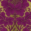 Benartex Flower Festival Garden Damask Aubergine