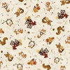 P&B Textiles Fall Friends Tossed Forest Friends Cream