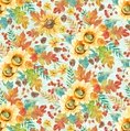 Blank Quilting Autumn Blessings Autumn Flowers Light Blue