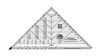 Creative Grids Half Square 4-in-1 Triangle Ruler
