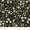 Northcott Wild Harvest Flowers Black
