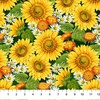 Northcott Sunshine Harvest Packed Sunflower Dark Green/Multi