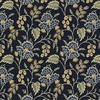 Marcus Fabrics Sturbridge Village Charm Flowers and Berries Navy