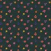 Clothworks Morning Glory Tina Flora Black