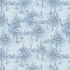 Wilmington Prints Woodland Frost Winter Forest Blue