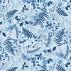 Clothworks Naturescape Ferns Pale Blue