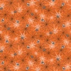 Studio E Fabrics Fear Factory Spiderweb and Spiders Allover Orange