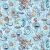 Blank Quilting Seatopia Underwater Scene Light Blue