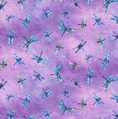 Timeless Treasures Dragonfly Mist Flying Dragonflies Lavender