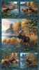 Northcott Autumn Woodland Naturescapes Panel Blue Multi