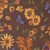 Moda Sunflower Garden Print Brown
