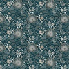 P&B Textiles Elizabeth 108 Inch Wide Backing Fabric Jacobean Allover Dark Teal