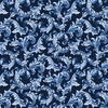 Blank Quilting English Blue and White Scroll Navy