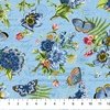 Northcott Something Blue Feature Floral Light Blue