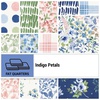 Indigo Petals Fat Quarter Bundle by P&B Textiles