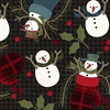 Maywood Studio Holly Jolly Flannel Snowmen Black