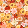 Windham Fabrics Harvest Gathering Fall Flowers Pumpkin Spice