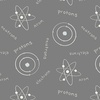 Blank Quilting Science Lab Electrons, Protons, and Neutrons Dark Gray