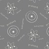 Blank Quilting Science Lab Electrons, Protons, and Neutrons Dark Gray