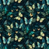 Timeless Treasures Forest Whisper Midnight Butterflies Midnight