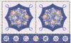 Maywood Studio Cottage Bouquet Panel Blue