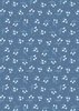Lewis and Irene Fabrics A Winter's Moon Snowdrops Twilight Blue with Pearl