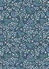 Lewis and Irene Fabrics A Winter's Moon Frosted Foliage Winter Skies Blue with Pearl