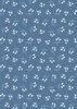 Lewis and Irene Fabrics A Winter's Moon Snowdrops Twilight Blue with Pearl