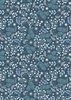 Lewis and Irene Fabrics A Winter's Moon Frosted Foliage Winter Skies Blue with Pearl