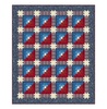 Log Cabins With Star Sashing Quilt Pattern