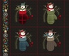 Maywood Studio Holly Jolly Flannel Snowmen Blocks Black