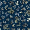 QT Fabrics Folklore Medieval Character Toss Navy
