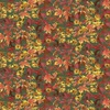 P&B Textiles Autumn Retreat Tossed Leaves Green