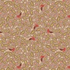 Lewis and Irene Fabrics Isabella Arts and Crafts Birds on Dark Taupe
