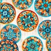QT Fabrics Oasis Fiesta Circles Taupe